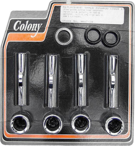 Colony - Colony Upper Pushrod Cover Set - 2 13/16in. Long Clips - 9887-20