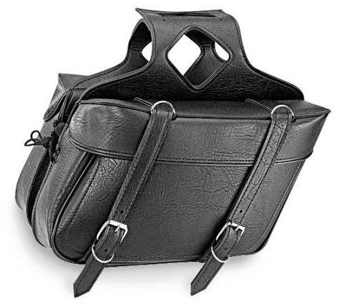 All American Rider - All American Rider Ameritex X-Large Slant Saddlebag - Classic (No Studs) - 9096