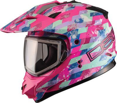 G-Max - G-Max GM11 Checkered DSG Snow Helmet - G2119408 TC-14 - Checked Out Pink - 2XL