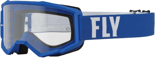 Fly Racing - Fly Racing Focus Youth Goggles - 37-51322 - Blue/White / Clear Lens - OSFM