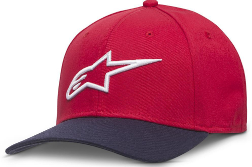 Alpinestars - Alpinestars Ageless Curve Hat - 1017-81010-3070-S/M - Red/Navy - Sm-Md