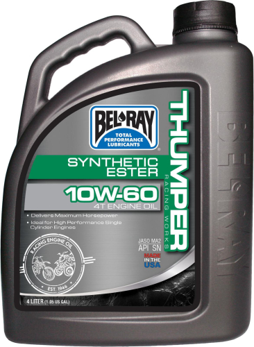 Bel-Ray - Bel-Ray Thumper Racing Works Full Synthetic Ester 4T Engine Oil - 10W60 - 4L. - 99551-B4LW