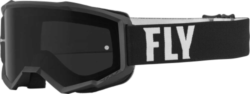 Fly Racing - Fly Racing Focus Sand Goggles - 37-51147 - Black/White / Dark Smoke Lens - OSFM