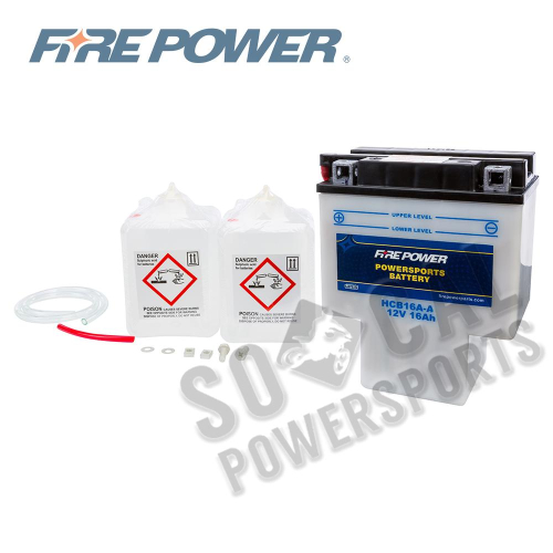 Fire Power - Fire Power Conventional 12V Heavy Duty Battery With Acid Pack - HCB16A-A