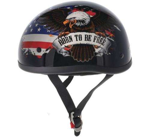 Skid Lid Helmets - Skid Lid Helmets Original Freedom Eagle Helmet - 649532 - Black - Medium