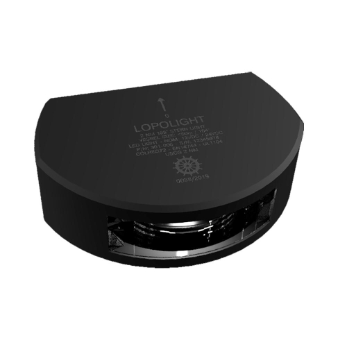 Lopolight - Lopolight 135&deg; Stern Light w/6M Cable - 2nm - Black Housing - Single - Vertical Mount