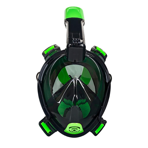 Aqua Leisure - Aqua Leisure Frontier Full-Face Snorkeling Mask - Adult Sizing - Eye to Chin &gt; 4.5" - Green/Black