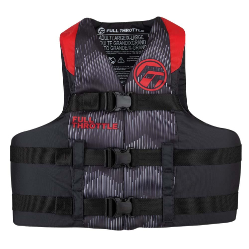 Full Throttle - Full Throttle Adult Nylon Life Jacket - L/XL - Red/Black