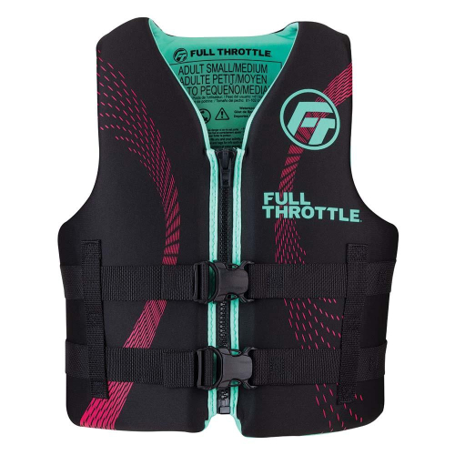 Full Throttle - Full Throttle Adult Rapid-Dry Life Jacket - L/XL - Aqua/Black