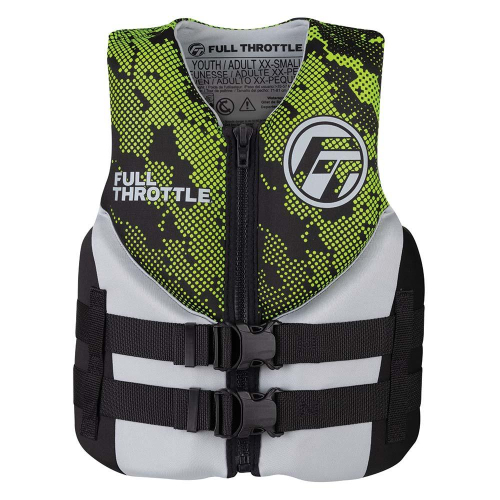 Full Throttle - Full Throttle Junior Hinged Neoprene Life Jacket - Green