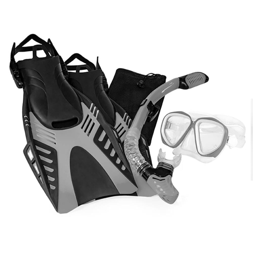 Aqua Leisure - Aqua Leisure Dyna Adult 5-Piece Dive Set - Adult Size L/XL Men&#39;s 8.5-11.5/Ladies 9.5-12.5