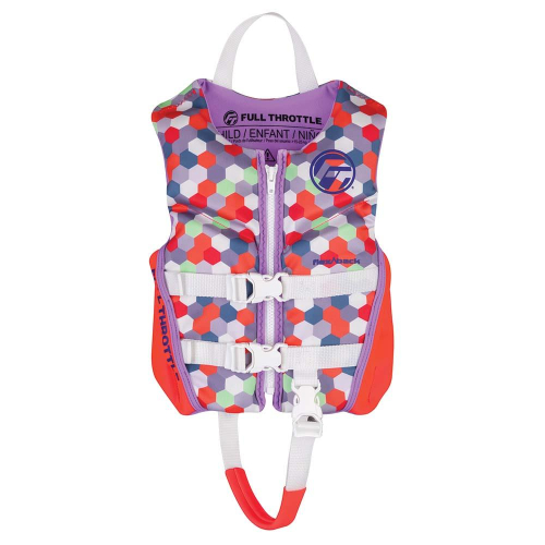 Full Throttle - Full Throttle Child Rapid-Dry Flex-Back Life Jacket - Pink