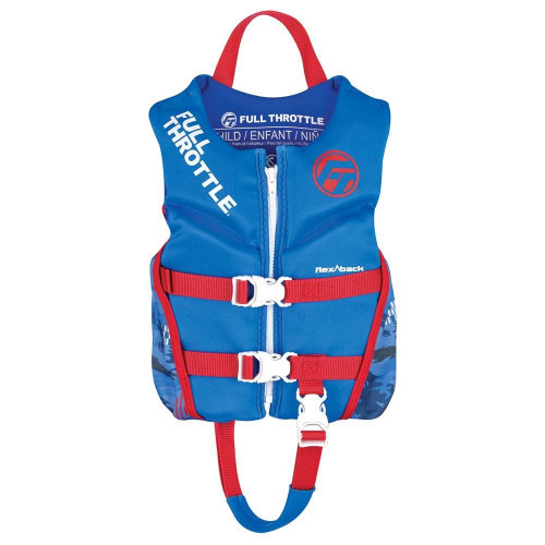 Full Throttle - Full Throttle Child Rapid-Dry Flex-Back Life Jacket - Blue