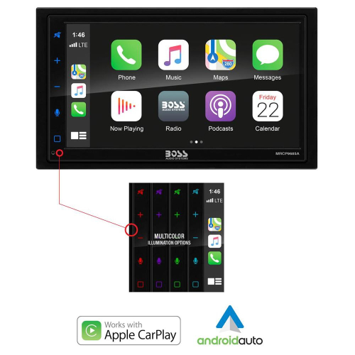 Boss Audio - Boss Audio MRCP9685A Stereo w/AM/FM/BT &amp; Apple CarPlay