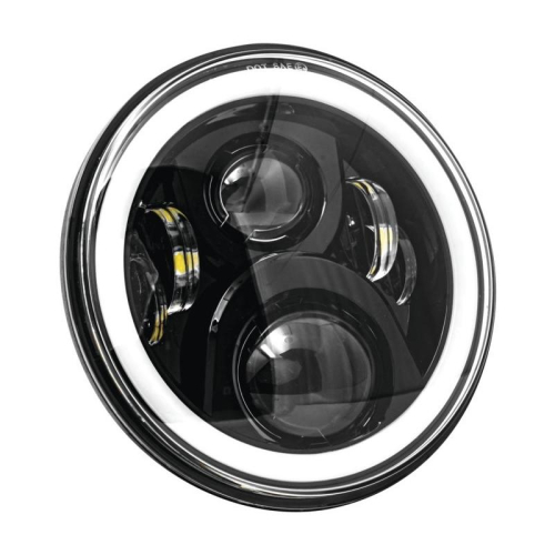 Namz - Namz LED Headlight with Full Halo - Black - 7in. - LLC-ILHC-7DB