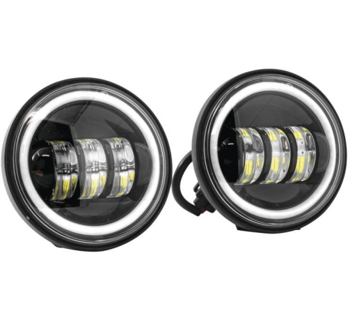 Namz - Namz LED Passing Lamps - Full Halo - Black - 4.5in. - LLC-ILPL-BH