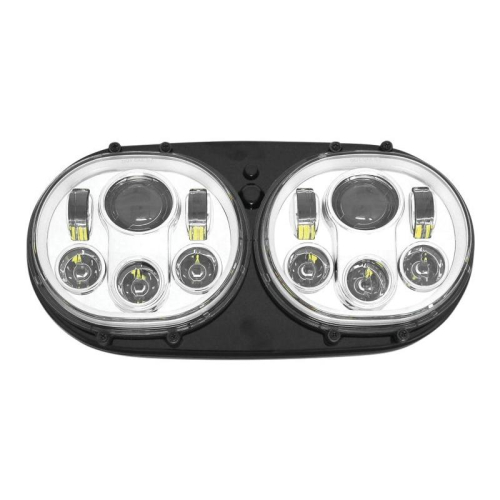 Namz - Namz Dual Headlight with Halo - Chrome LED/Black Housing - LLC-LRHP-HCC