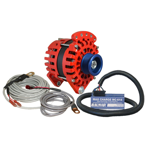 Balmar - Balmar Alternator 3.15" Dual Foot Saddle J10 Serpentine Pulley Regulator &amp; Temp Sensor - 170A Kit - 12V