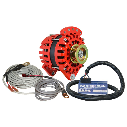 Balmar - Balmar Alternator 3.15" Dual Foot Saddle K6 Serpentine Pulley Regulator &amp; Temp Sensor - 170A Kit - 12V