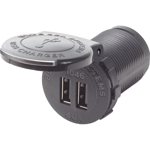 Blue Sea Systems - Blue Sea 1046 48V Dual USB Charger Socket Mount