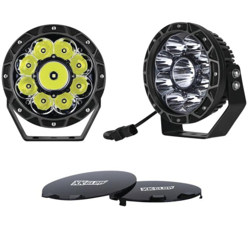 XK Glow - XK Glow Round Offroad LED Light Kit - 7in. - 40W - XK066007