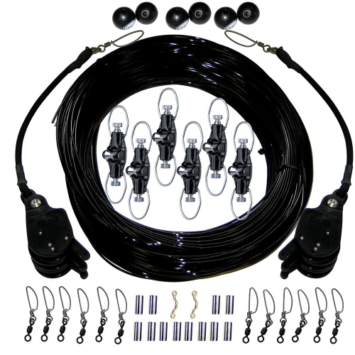 Rupp Marine - Rupp Triple Rigging Kit W/Lok-Ups & Nok-Outs - 520' Black Mono Cord