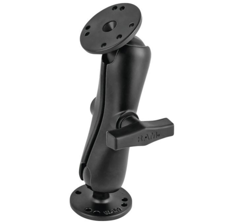 RAM Mounts - RAM Mounts 1.5in. Double Socket Arm Ball Mount with Two Round Plates - RAM-101U