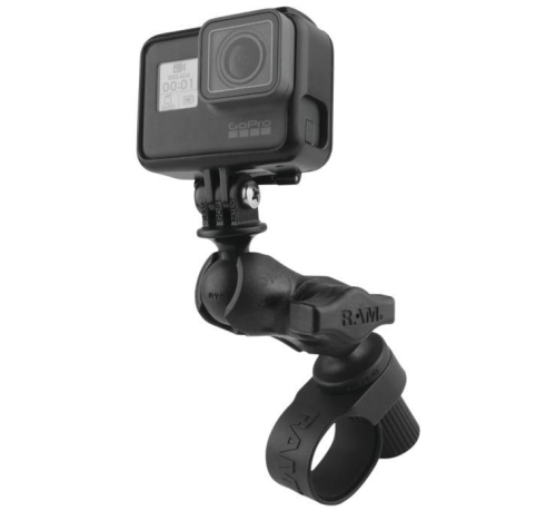 RAM Mounts - RAM Mounts Tough-Strap Double Ball Mount with Universal Action Camera Adaptor - RAP-B-460-A-GOP1U