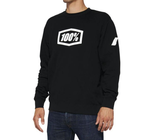 100% - 100% Icon Crewneck Sweatshirt - 20026-00000 - Black - Small