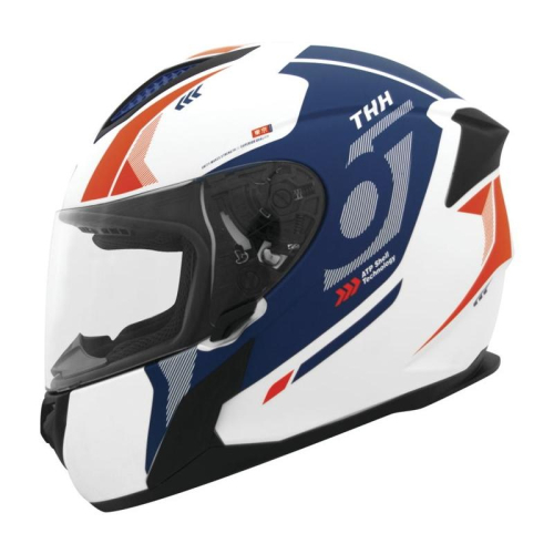 THH Helmets - THH Helmets T810S Hayate Helmet - 648018 - White/Navy - Small