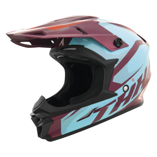 THH Helmets - THH Helmets T710X Airtech Helmet - 647849 - Burgundy/Blue - X-Small