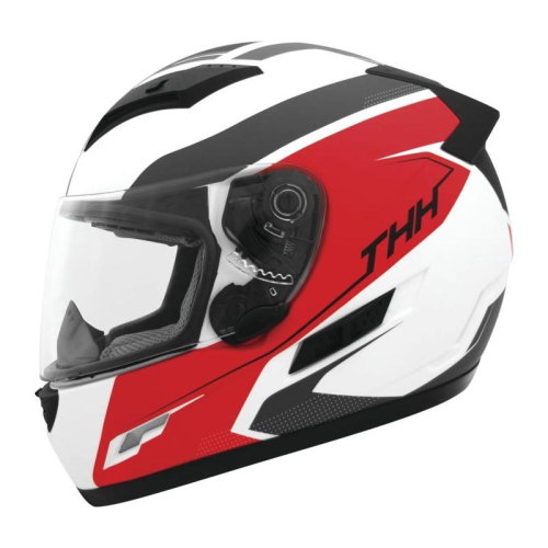 THH Helmets - THH Helmets TS-80 Vision Helmet - 648041 - White/Red - X-Small