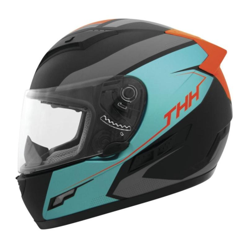 THH Helmets - THH Helmets TS-80 Vision Helmet - 648061 - Orange/Turquoise - Medium