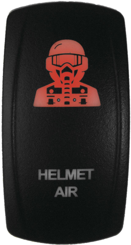 Dragonfire Racing - Dragonfire Racing Laser Etch Dual LED Switch - Helmet Air - Red - 04-0092