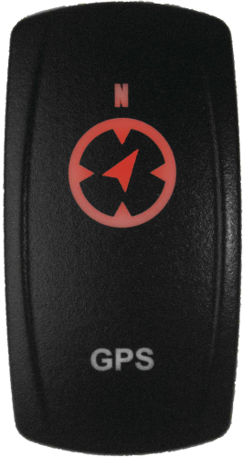 Dragonfire Racing - Dragonfire Racing Laser Etch Dual LED Switch - GPS On/Off - Red - 04-0125