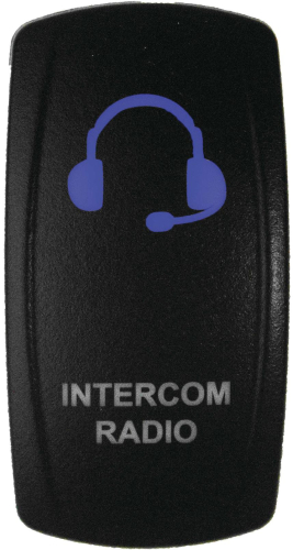 Dragonfire Racing - Dragonfire Racing Laser Etch Dual LED Switch - Intercom Radio On/Off - Blue - 04-0126