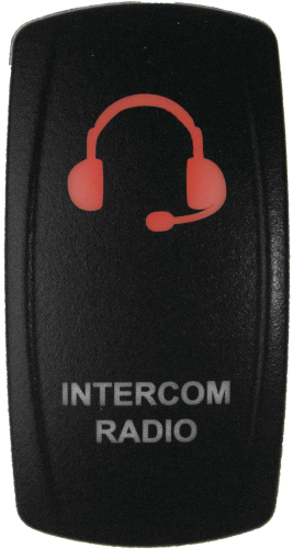 Dragonfire Racing - Dragonfire Racing Laser Etch Dual LED Switch - Intercom Radio On/Off - Red - 04-0127