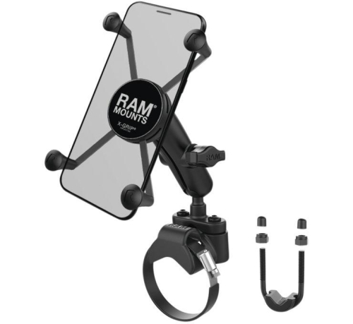 RAM Mounts - RAM Mounts Rail Mount with Large X-Grip Phone Cradle - RAM-B-231-2-UN10