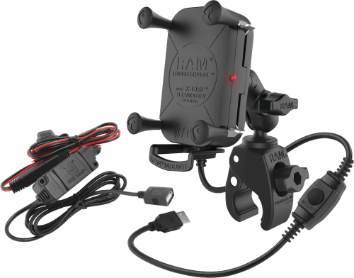 RAM Mounts - RAM Mounts Tough-charge X-grip Waterproof Wireless Charger Tough-Claw Mount Kit - RAM-B-400-A-UN12W-V7M