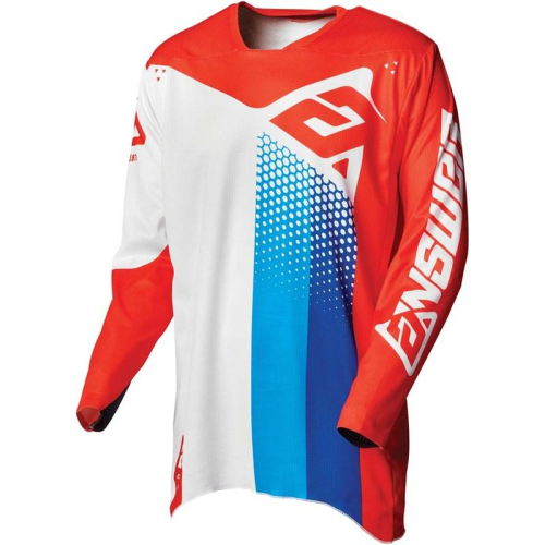 Answer - Answer Elite Pace Jersey - 0409-0965-5754 - White/Red/Hyper Blue - Large