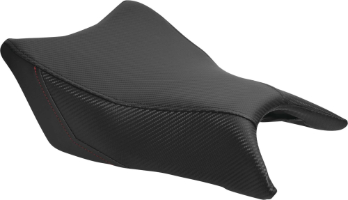 Luimoto - Luimoto Baseline Rider Seat Covers - CF Black/SP Black/Red - 2213101