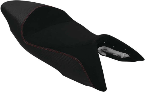 Luimoto - Luimoto Baseline Rider Seat Covers - Suede/CF Black/Red - 9071103