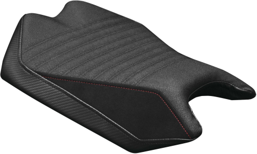 Luimoto - Luimoto Corsa Seat Rider Covers - Black/CF Black/Red - 9013101