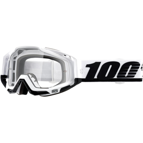 100% - 100% Racecraft Stuu Goggles - 50100-333-02 - Stuu/White/Black / Clear Lens - OSFM