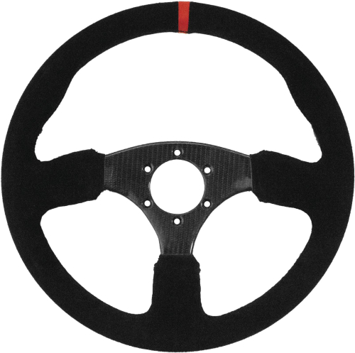 Dragonfire Racing - Dragonfire Racing Shallow Steering Wheel (6-Bolt) - Suede - Carbon Fiber - 04-0818