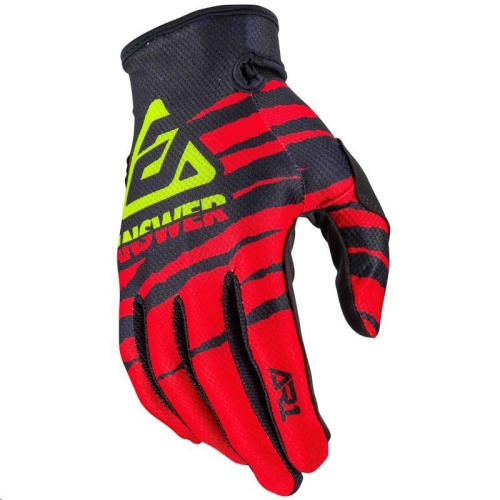 Answer - Answer AR1 Pro Glo Gloves - 0402-0151-0953 - Red/Black/Hyper Acid - Medium