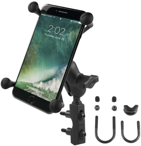 RAM Mounts - RAM Mounts RAM Combination Brake/Clutch Reservoir Mount with X-Grip Cell/iPhone Plus Cradle - RAM-B-174-A-UN10U