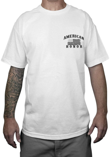 Outlaw Threadz - Outlaw Threadz American Honor T-Shirt - MT143-XL - White - X-Large