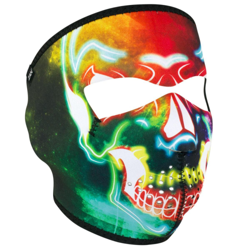 Zan Headgear - Zan Headgear Full Face Mask - WNFM098 - Neon Skull - OSFM