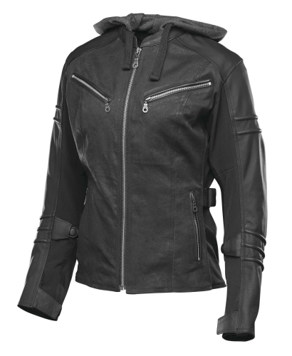 Speed & Strength - Speed & Strength Street Savvy Womens Leather/Textile Jacket - 1101-1222-3651 - Black/Black - X-Small